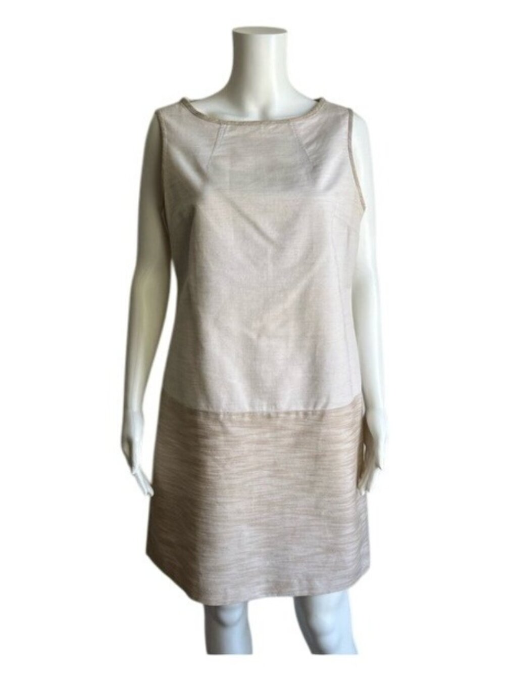 Maggy London Sleeveless Cotton Sheath Dress - 10